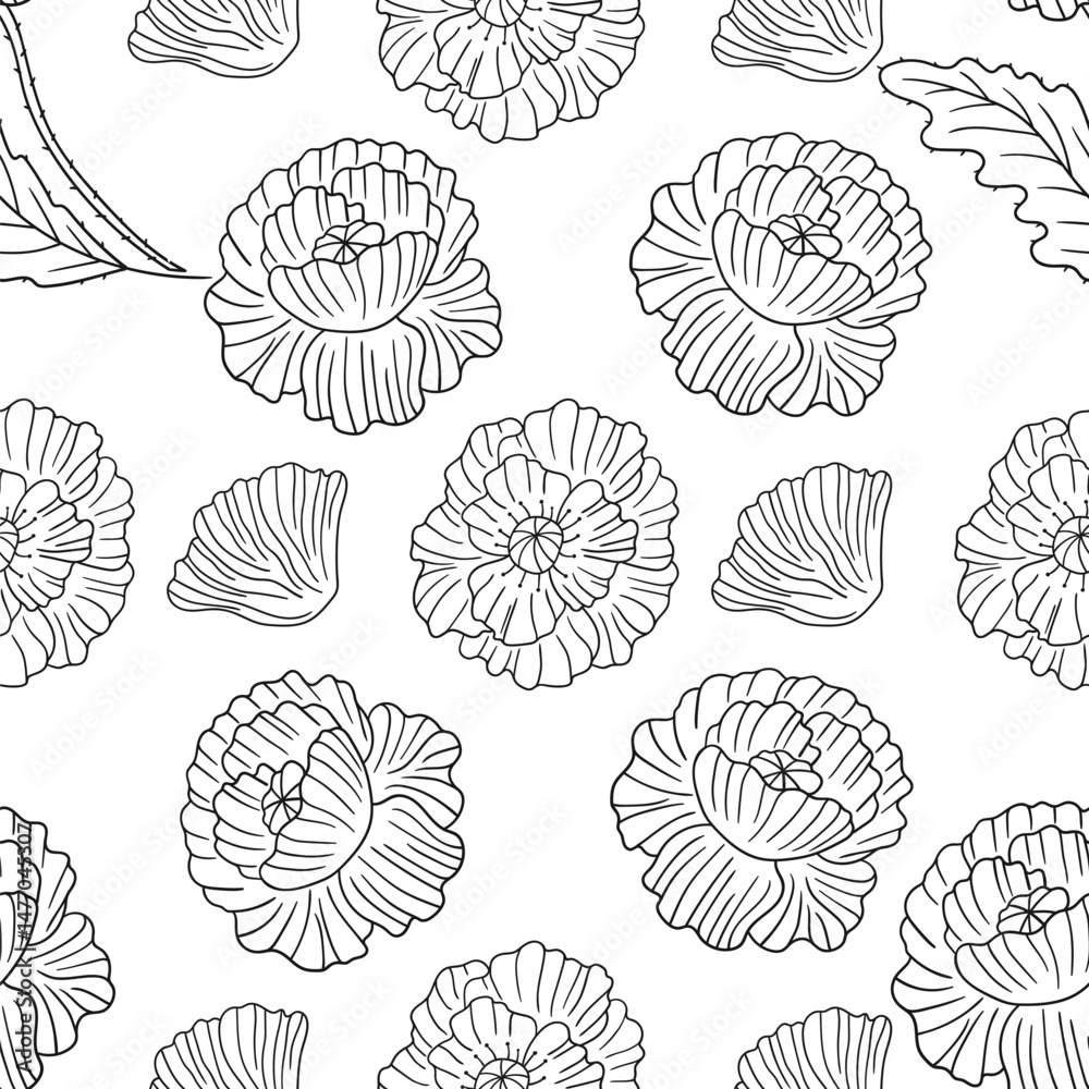 Pattern for textile or kitchen in hand draw style. Monochrome pattern Pattern for textile or kitchen in hand draw style. Monochrome pattern