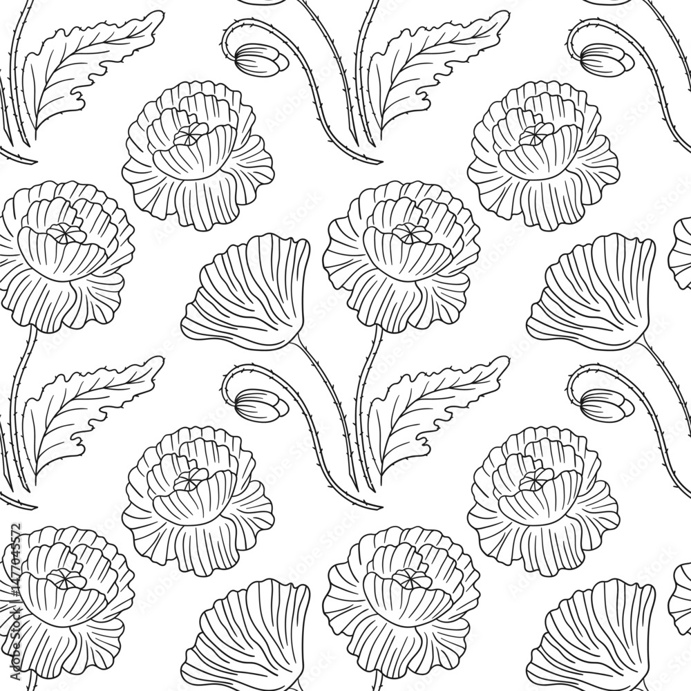 Pattern for textile or kitchen in hand draw style. Monochrome pattern Pattern for textile or kitchen in hand draw style. Monochrome pattern