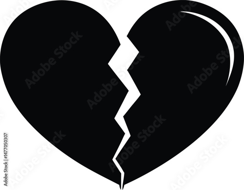 Broken heart icon