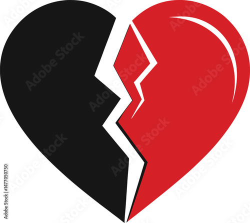 Broken heart icon