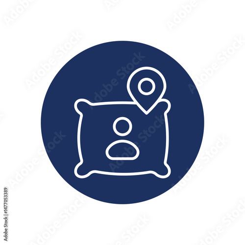 Overnight Stay Icon Vector Stock Illustration