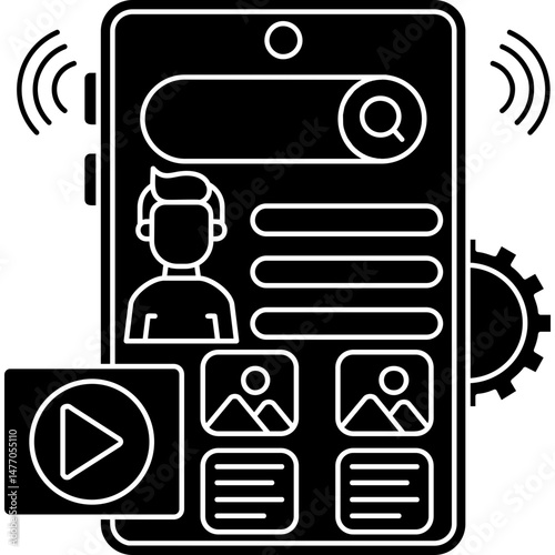 Live Chat and Customer Support Mobile Interface � Tech Vector Art