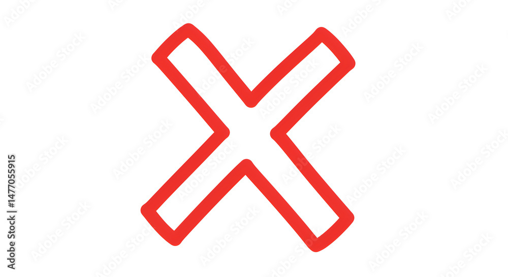 Fototapeta premium Red X Symbol