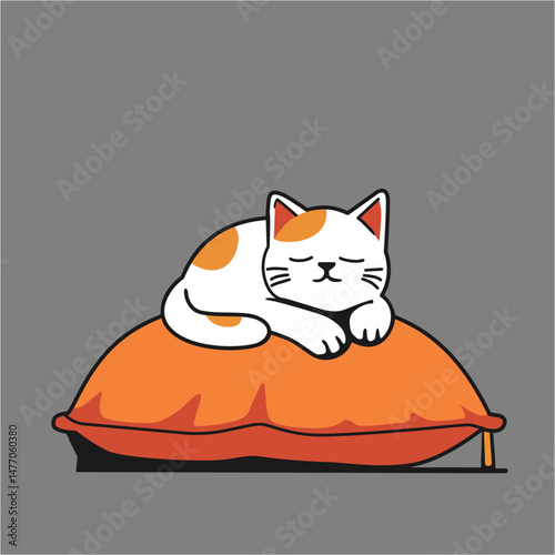cute cat sleeping.eps
