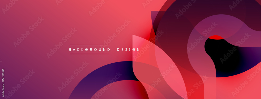 Fototapeta premium Abstract gradients, flowing shapes, vibrant reds, purples create modern background design. Minimalist aesthetic, dynamic composition.