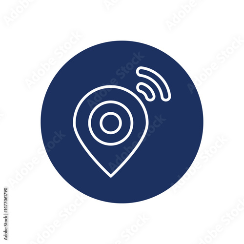 Active Location Icon Vector Stock Illustration