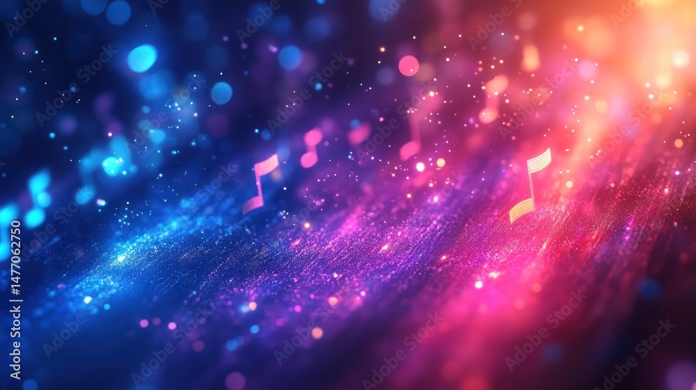 Obraz premium Abstract musical notes background