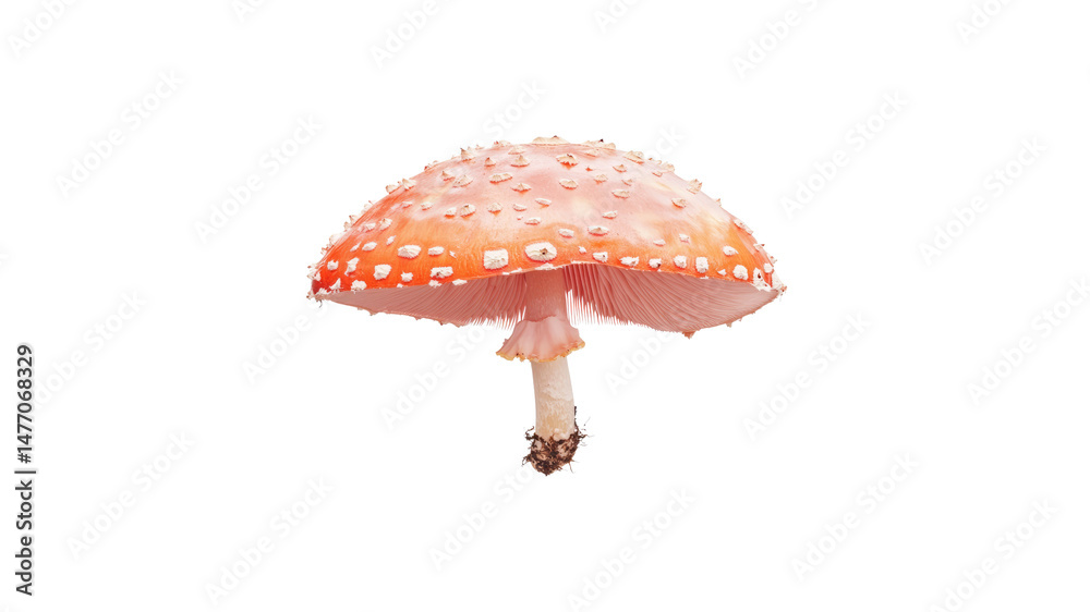 Obraz premium Isolated Fly Agaric Mushroom on Transparent Background