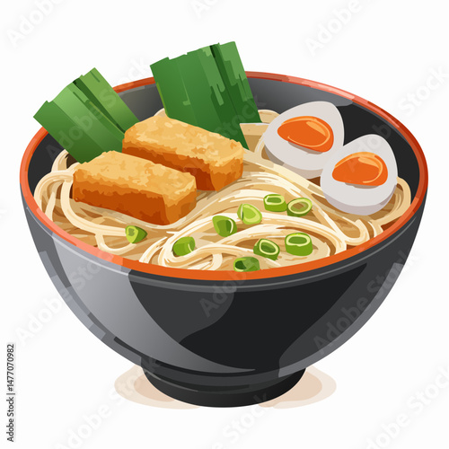 シンプルなかけうどんのベクターアイコン