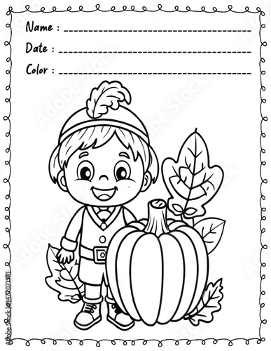 Cozy Autumn Coloring Pages For Kid and adult.  
High resolution (300 DPI), 
Ready to print on standard 8.5x11 inch paper With No Bleed, 
Black and White. 
Vector illustration AI, EPS, PNG, JPEG.