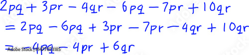 algebraic forms, Math problems. Algebra examples. algebraic addition and subtraction, algebraic division and multiplication. Solving the properties of algebraic forms