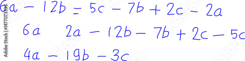 algebraic forms, Math problems. Algebra examples. Solving addition and subtraction of algebraic forms