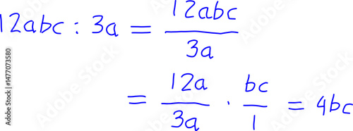 algebraic forms, Math problems. Algebra examples. Solving the division of algebraic forms