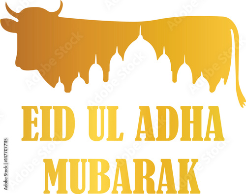 vector illustration of a cow, vector bull Eid Ul Adha Mubarak Cow