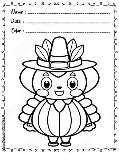 Thanksgiving Coloring Pages For Kid and adult.  
High resolution (300 DPI), 
Ready to print on standard 8.5x11 inch paper With No Bleed, 
Black and White. 
Vector illustration AI, EPS, PNG, JPEG.