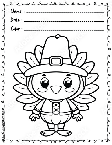 Thanksgiving Coloring Pages For Kid and adult.  
High resolution (300 DPI), 
Ready to print on standard 8.5x11 inch paper With No Bleed, 
Black and White. 
Vector illustration AI, EPS, PNG, JPEG.