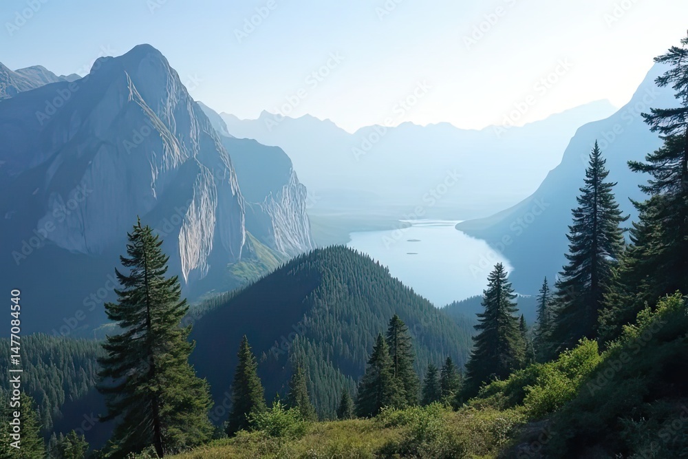 Fototapeta premium Mountain and Island Topography