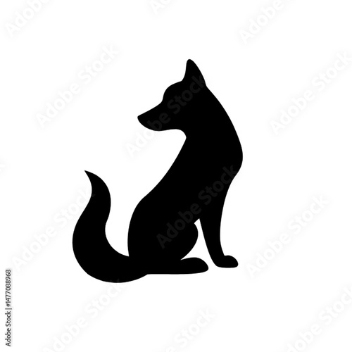 Black wolf vector 