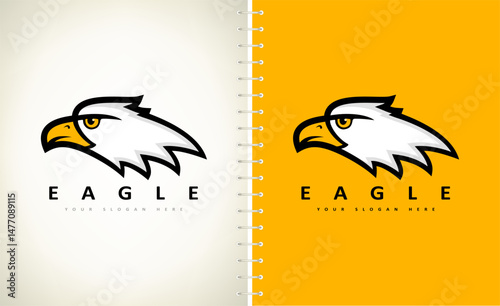 Eagle head logo bird vector. Animal design
