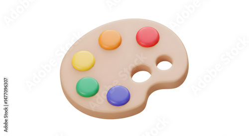 Multicolor paint palette design