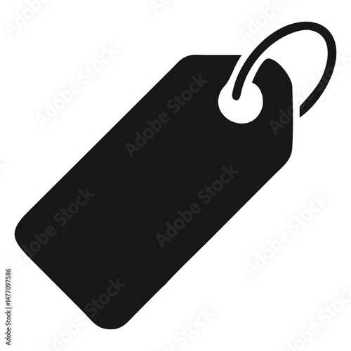 Simple Black Tag Icon for Sale Labels and Branding
