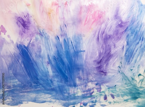 Abstract Watercolor Painting of Vibrant Colors