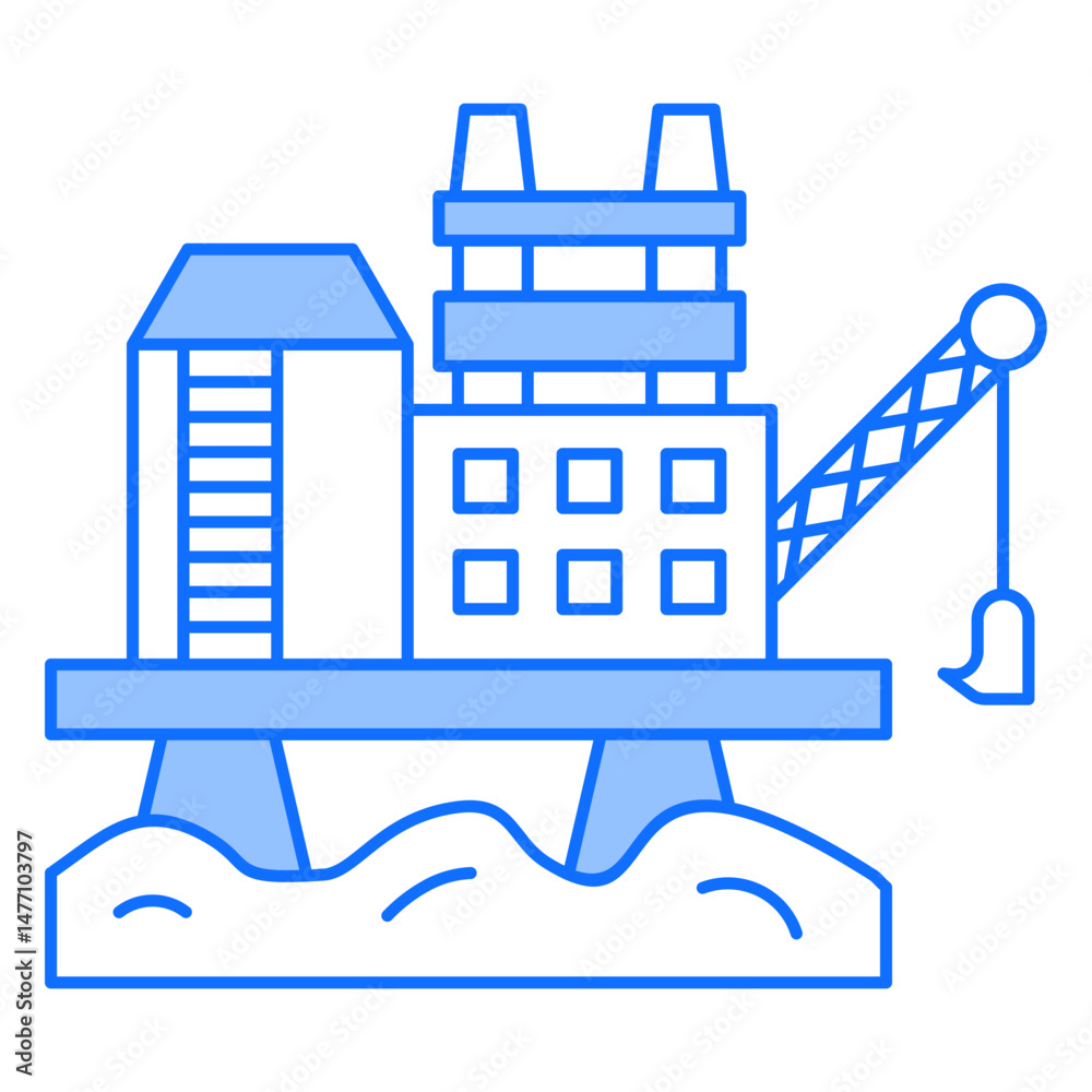 Fototapeta premium Offshore Platform Icon