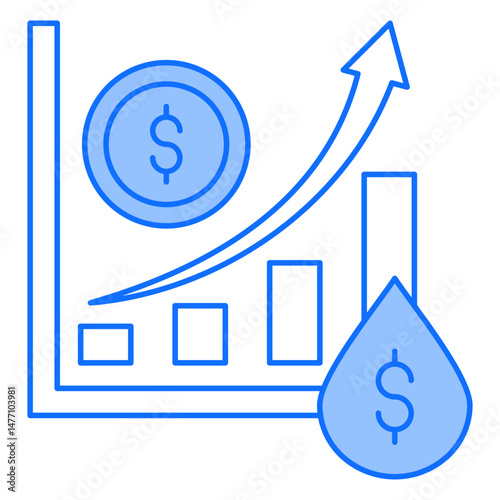Oil Price Chart Icon