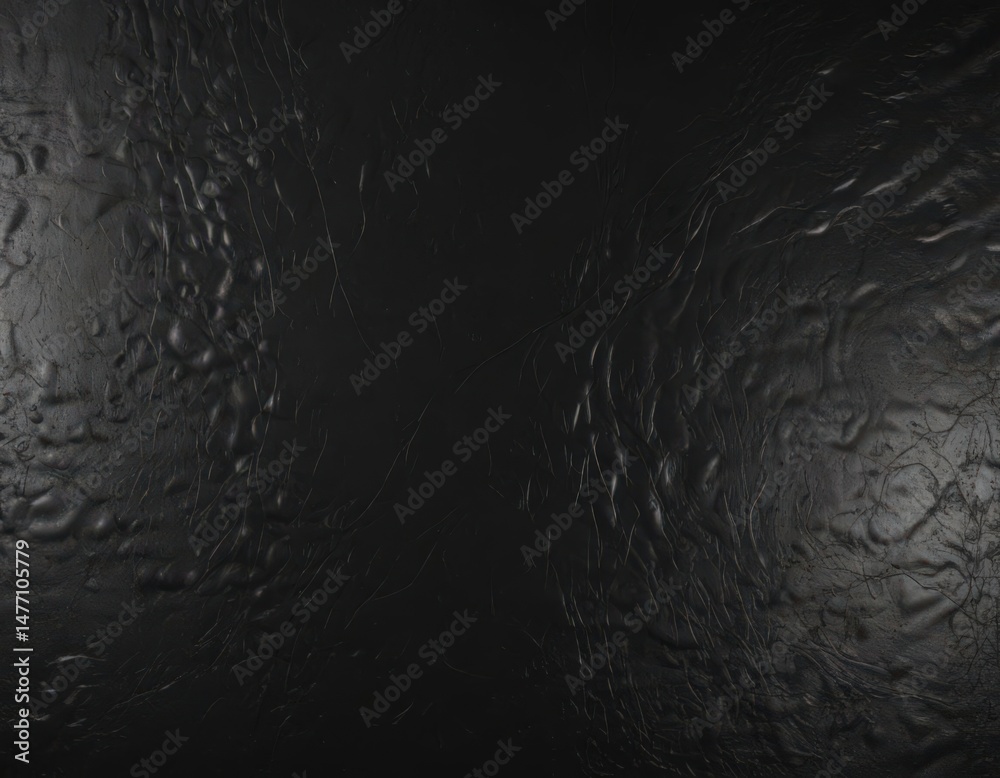 Fototapeta premium Intricate black leather texture, glossy sheen, abstract backdrop, pattern, art, material