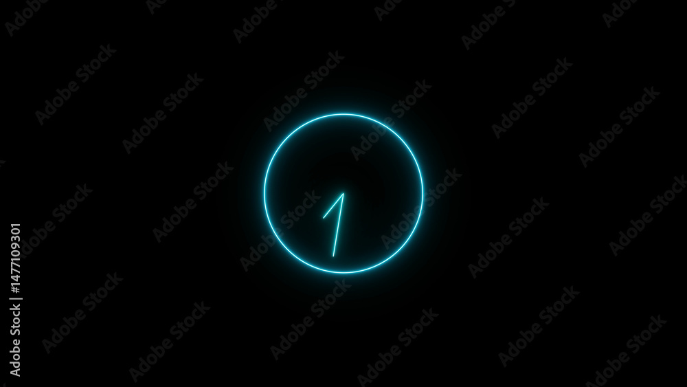 Abstract neon clock icon illustration. Digital and analog clock 24 hours isolated on black background 4k illustration.
Abstract neon clock icon illustration. Digital and analog clock 24 hours isolated on black background 4k illustration.