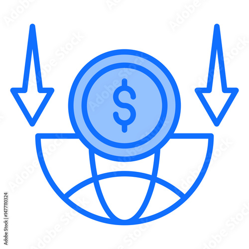 Economic Down Icon