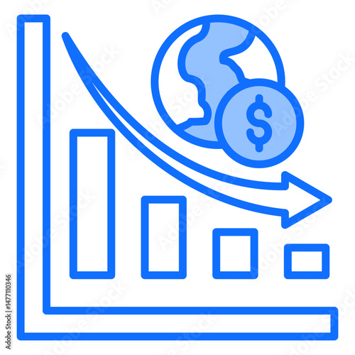 Economic Contraction Icon