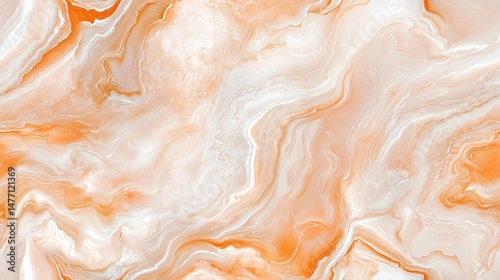 Elegant Peach and White Marble Texture in 8K High Definition