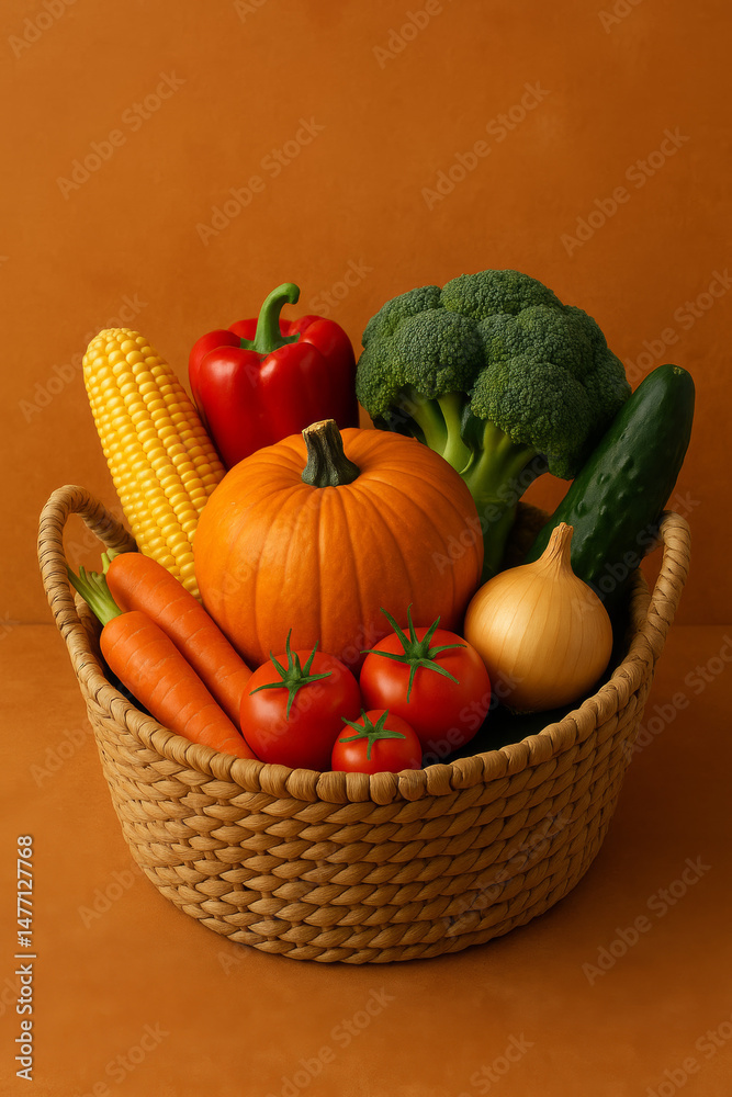 basket of vegetables basket of vegetables