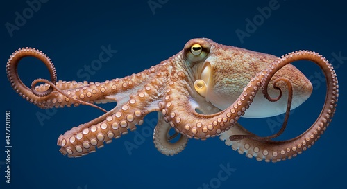 Octopus animal on a solid background