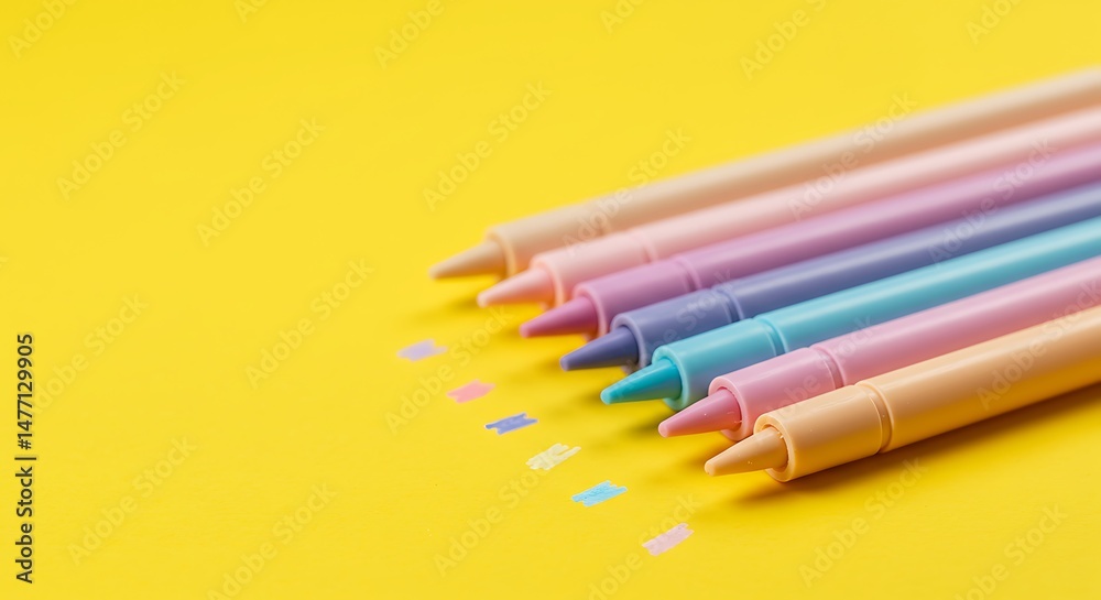 Fototapeta premium Pastel Dreams on Yellow