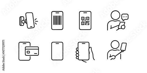 NFC and QR code payment icons