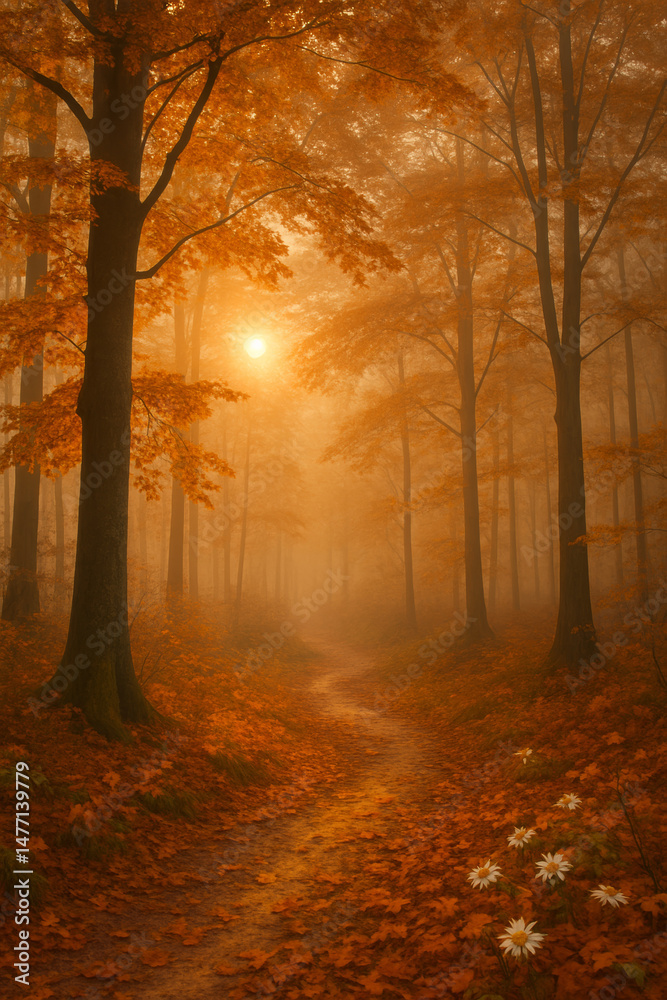 Fototapeta premium autumn in the park