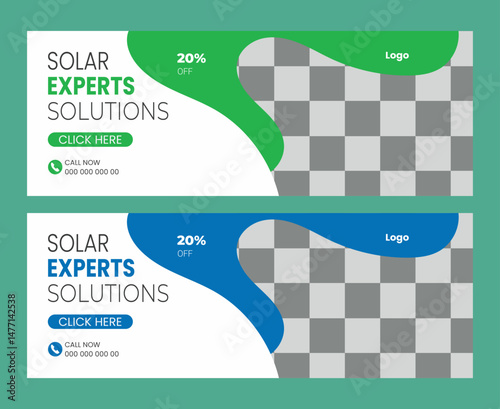  Solar energy Facebook cover or social media cover Template
