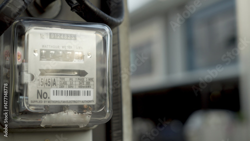 фотографія Electricity meter for residential houses