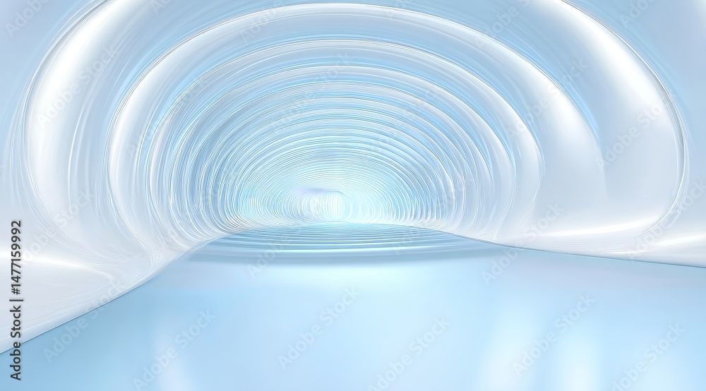 Naklejka premium Abstract Tunnel with Light at the End