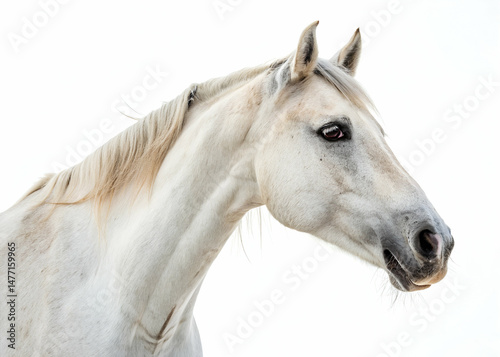 Horse Portrait Studio Isolated on White