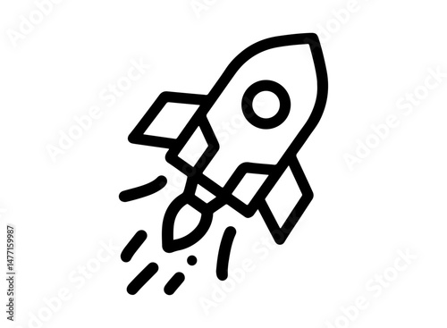 set of icon an Business Strategy Rocket