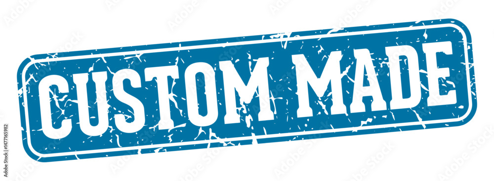 Fototapeta premium CUSTOMMADEgeared25StampL1Blue.eps