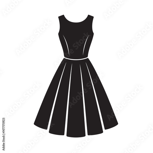 black dress on mannequin.