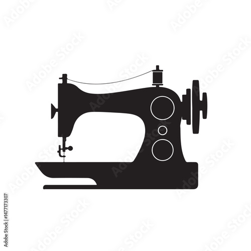 sewing machine isolated on white.