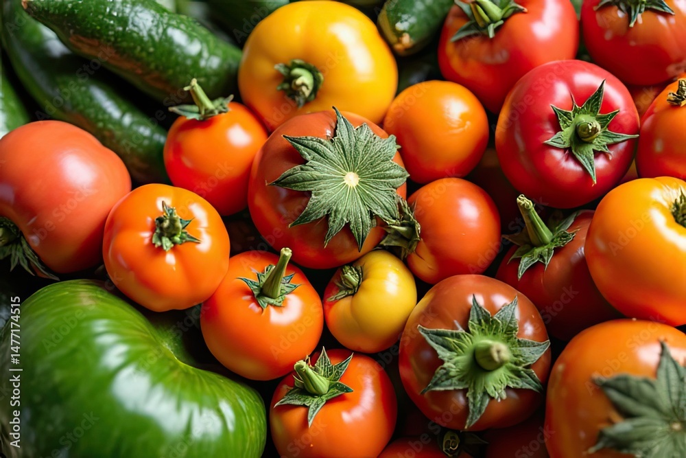 Still Life of Vibrant Vegetables Still Life of Vibrant Vegetables
