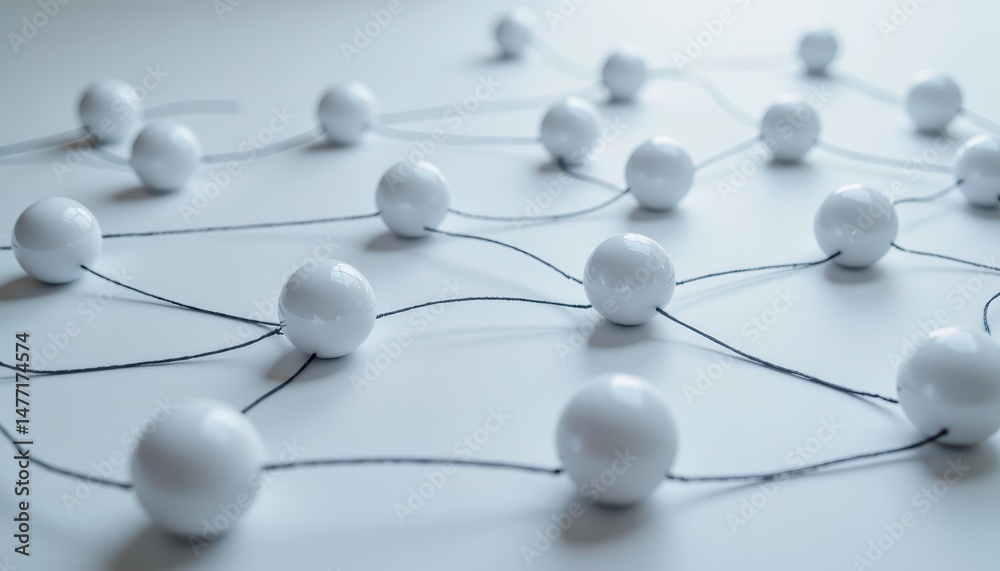 Obraz premium Illuminating minimalism, a study of white spheres on pristine backdrop white