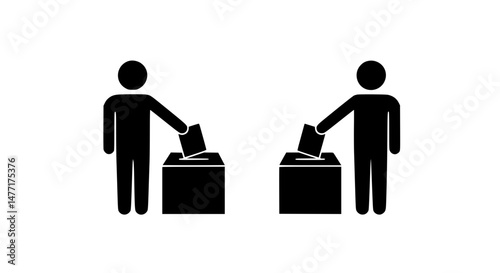 Several people voting in the election icon