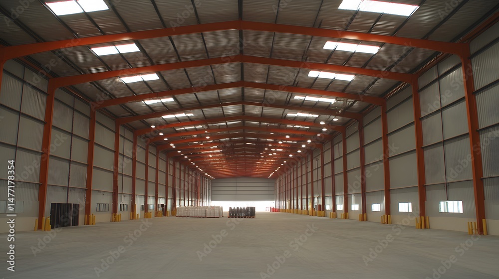 Vast Empty Warehouse Interior Spacious Industrial Building Vast Empty Warehouse Interior Spacious Industrial Building